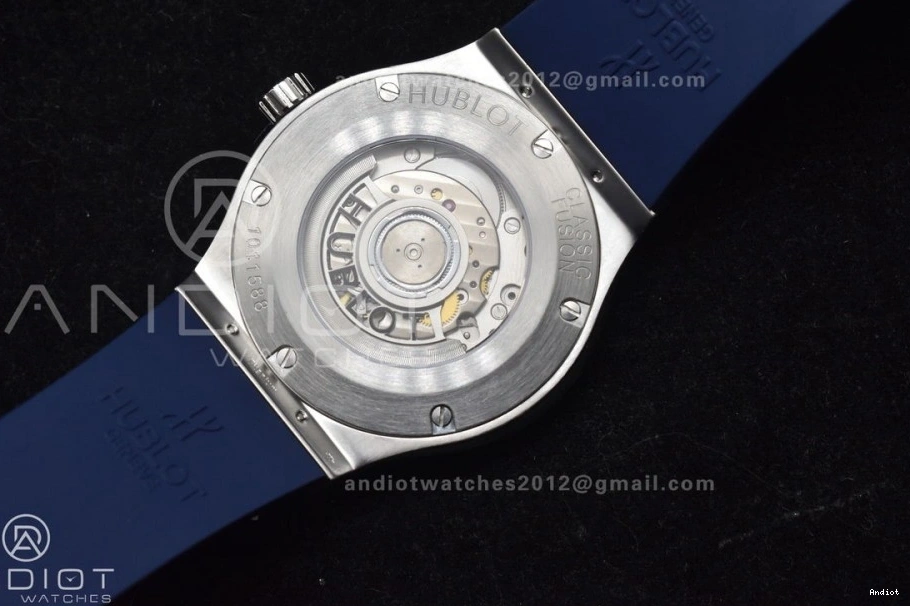 Best Dial Blue HBF Classic On Edition 1:1 SS 42mm Blue Strap Gummy A2892 Fusion 0130